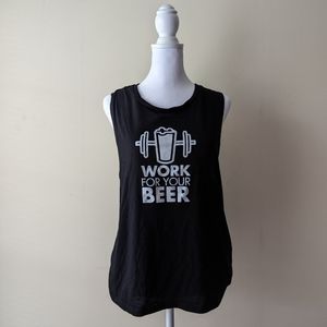 Bella Canvas Work for Your Beer Tank Black XL